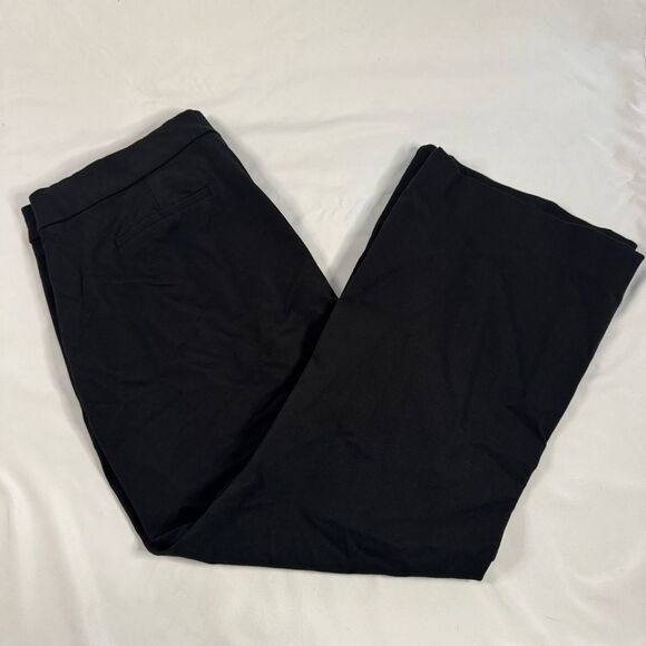 J Crew Factory Kelsey Flare Pant Size 14 Black Cropped Stretch Office Minimalist - Picture 10 of 11